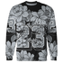 Wolf-Grey-12s-Sweatshirt-Match-23-Floral-3D-Flower