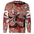 Dune Red 13s Sweatshirt Match 23 Floral 3D All-Over Print Flower - NastyJamz