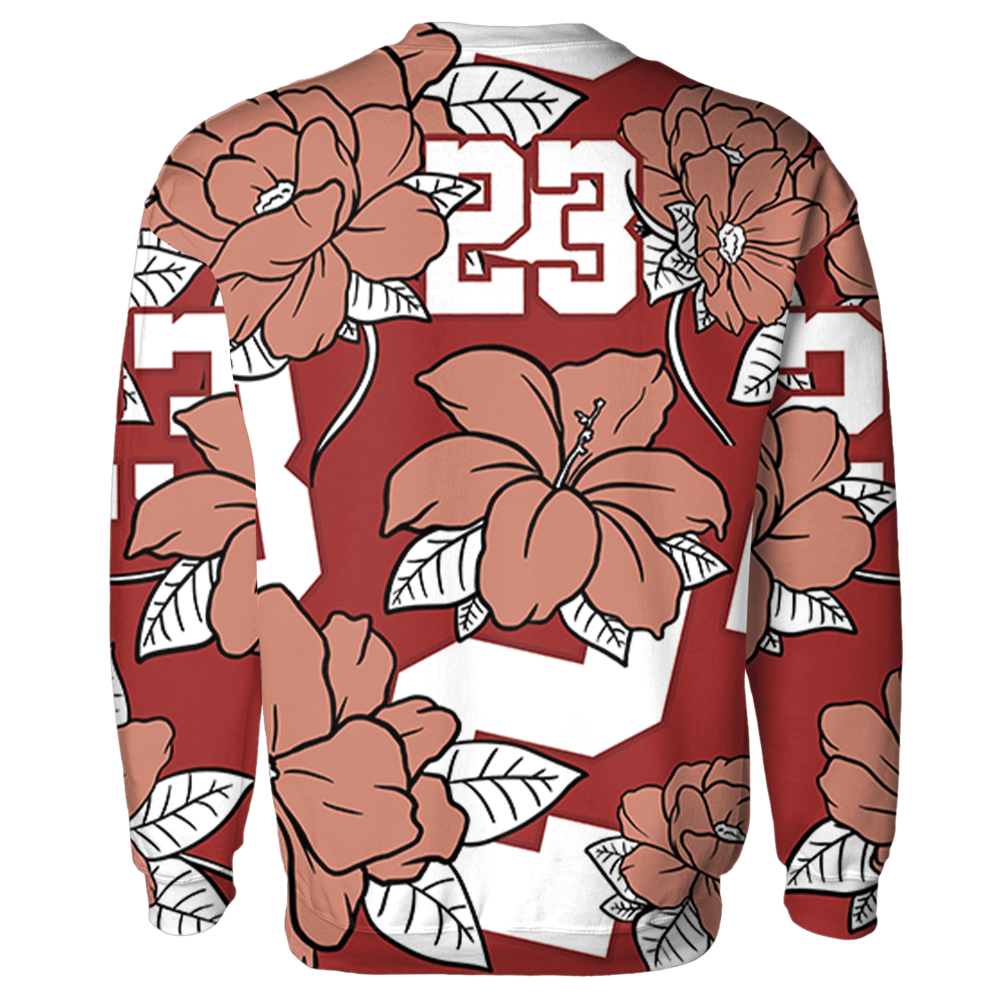 Dune Red 13s Sweatshirt Match 23 Floral 3D All-Over Print Flower - NastyJamz
