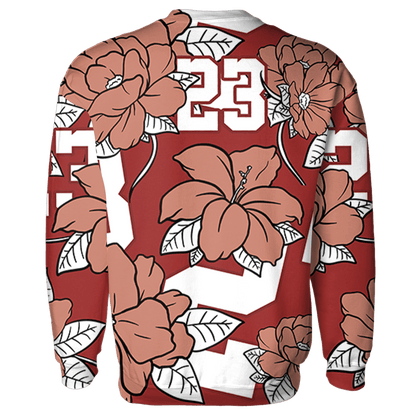 Dune Red 13s Sweatshirt Match 23 Floral 3D All-Over Print Flower - NastyJamz