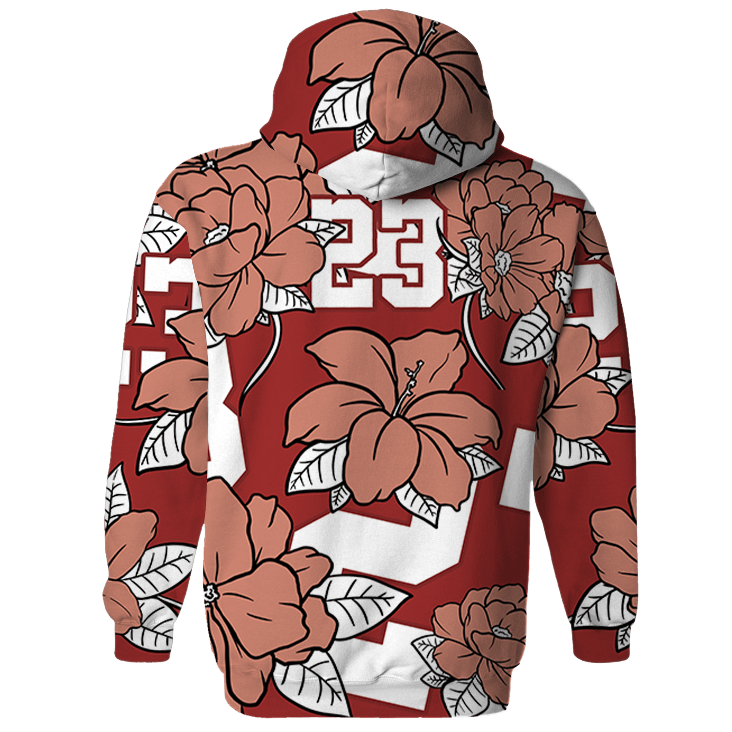 Dune Red 13s Hoodie Match 23 Floral 3D All-Over Print Flower - NastyJamz