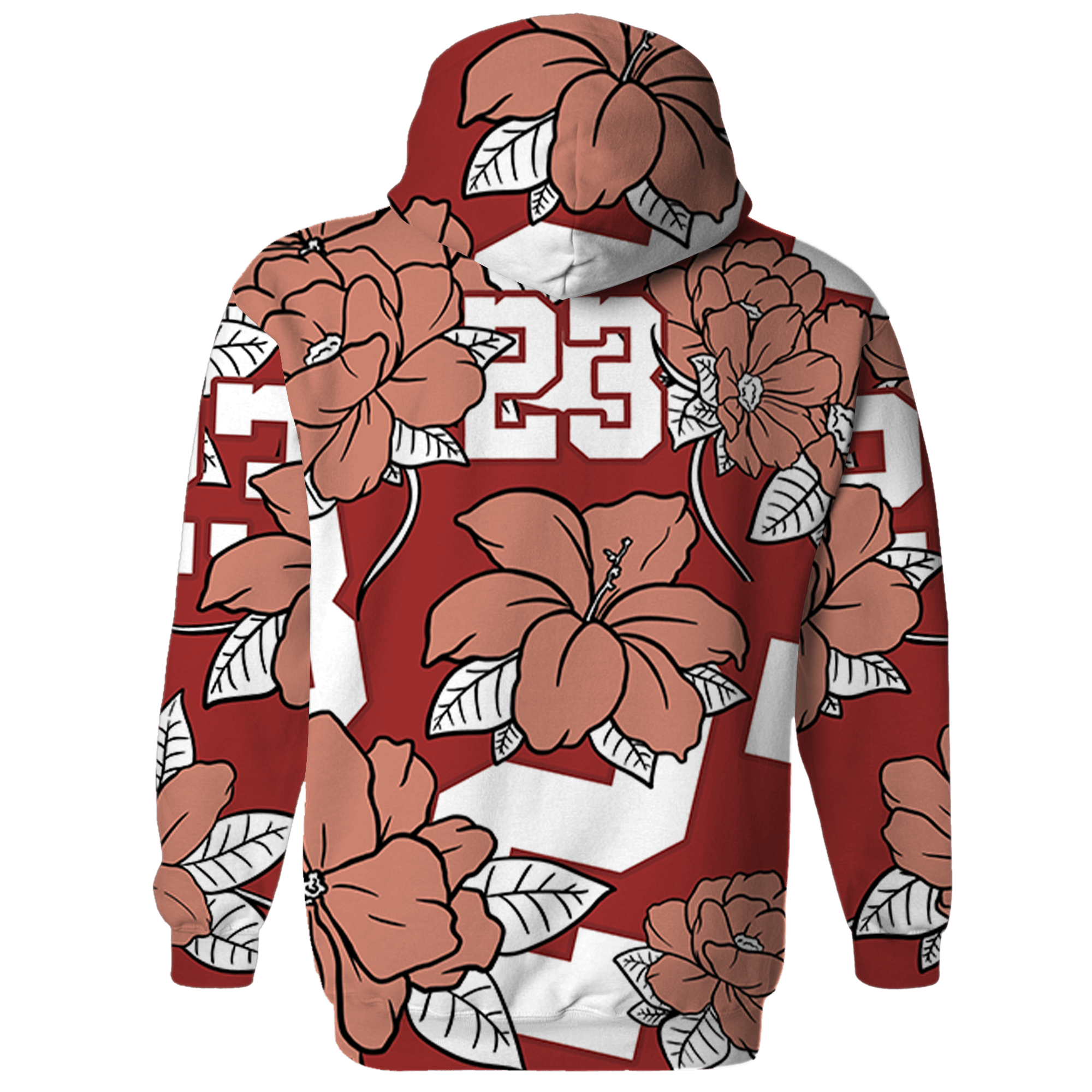 Dune Red 13s Hoodie Match 23 Floral 3D All-Over Print Flower - NastyJamz
