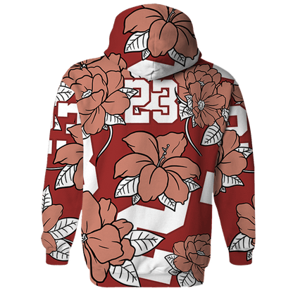 Dune Red 13s Hoodie Match 23 Floral 3D All-Over Print Flower - NastyJamz