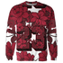 High 85 Metallic Burgundy 1s Sweatshirt Match 23 Floral 3D All-Over Print Flower - NastyJamz