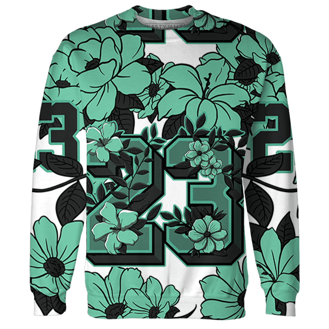 High OG Green Glow 1s Hoodie Match 23 Floral 3D All-Over Print - NastyJamz