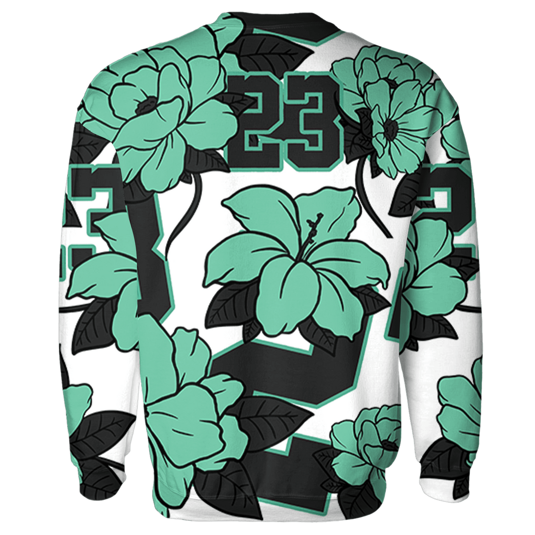 High OG Green Glow 1s Hoodie Match 23 Floral 3D All-Over Print - NastyJamz