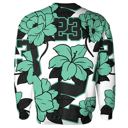 High OG Green Glow 1s Hoodie Match 23 Floral 3D All-Over Print - NastyJamz