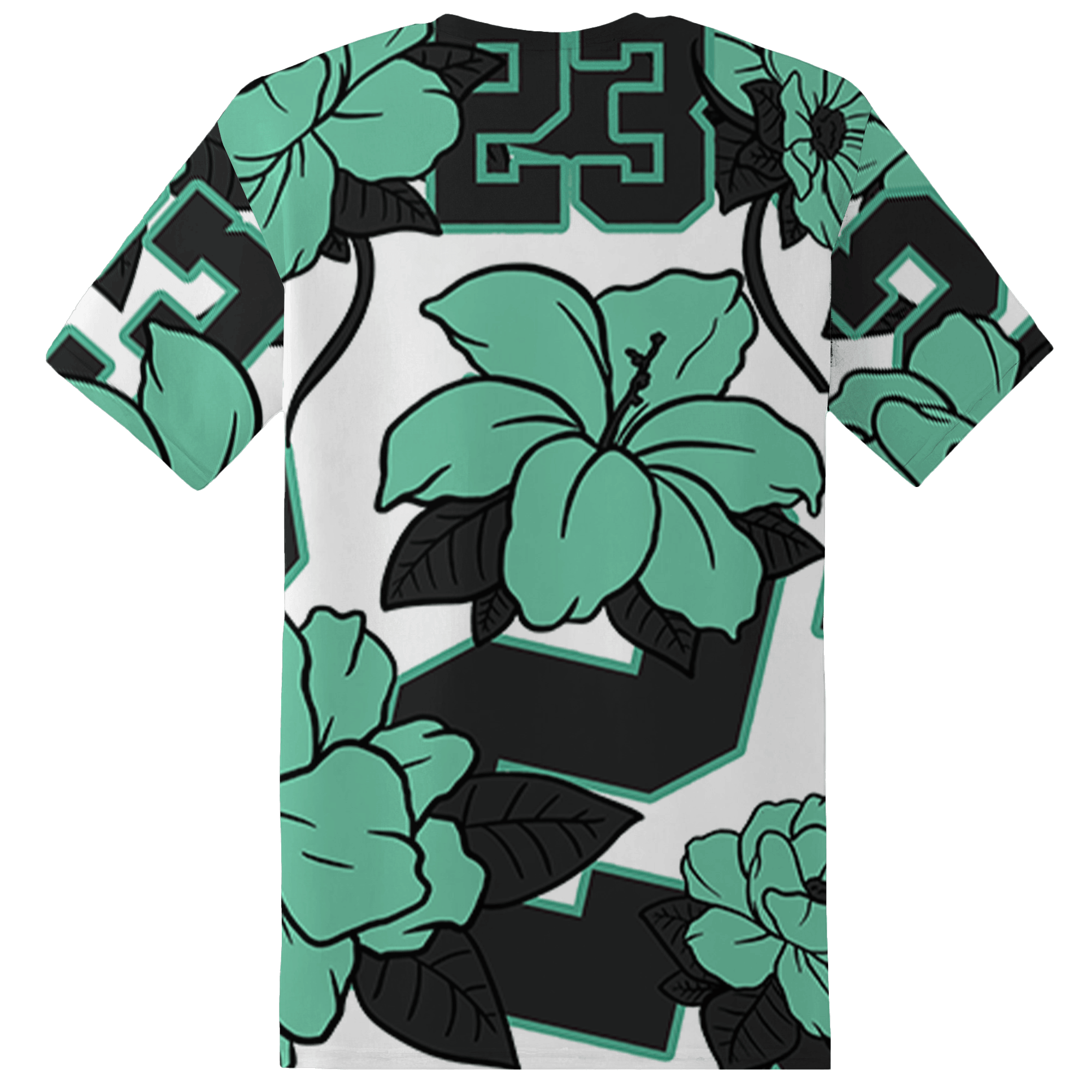 High OG Green Glow 1s T Shirt Match 23 Floral 3D All-Over Print Flower - NastyJamz
