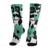 High OG Green Glow 1s Socks Match 23 Floral 3D All-Over Print Flower - NastyJamz