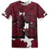 High White Team Red 1s T Shirt Match 23 Floral 3D All-Over Print Flower - NastyJamz