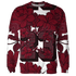 High White Team Red 1s Sweatshirt Match 23 Floral 3D All-Over Print Flower - NastyJamz