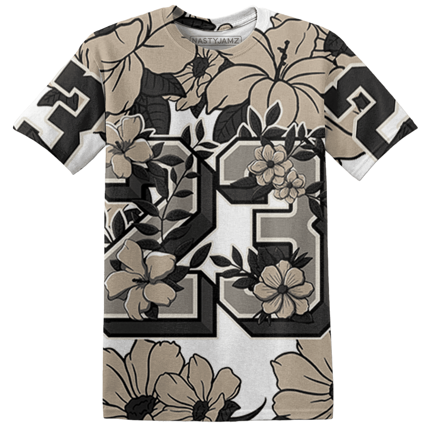Latte 1s T Shirt Match 23 Floral 3D All-Over Print Flower - NastyJamz