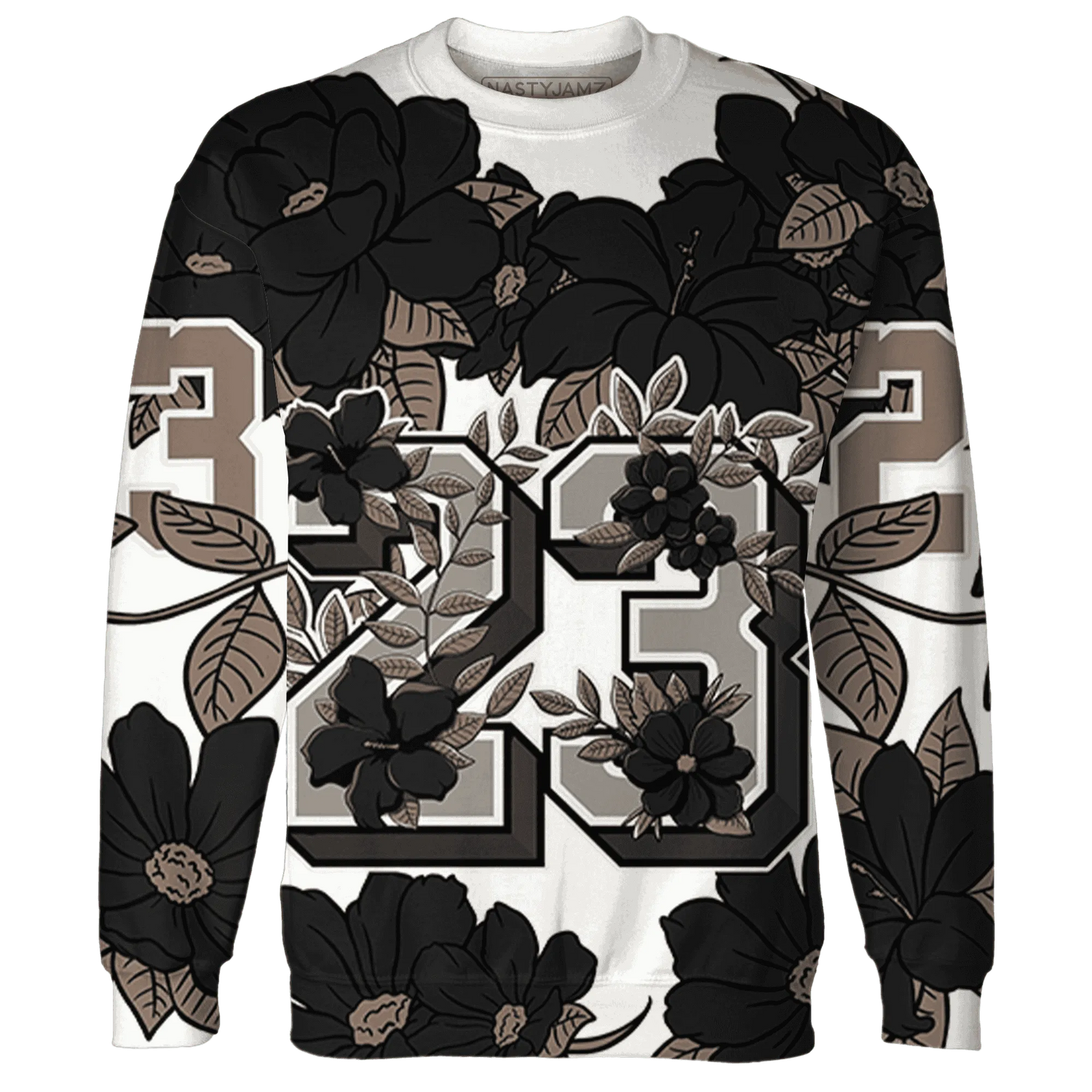 Low-Mocha-1s-Sweatshirt-Match-23-Floral-3D-Flower