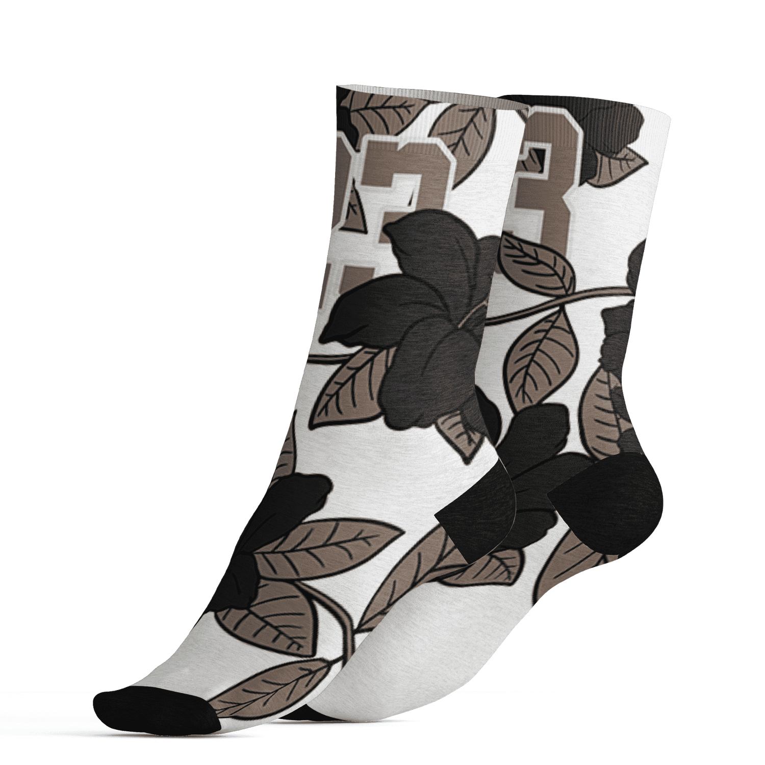 Low-Mocha-1s-Socks-Match-23-Floral-3D-Flower