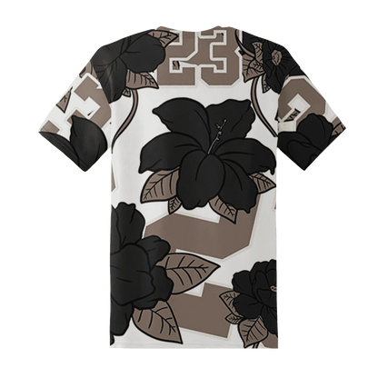 Low-Mocha-1s-T-Shirt-Match-23-Floral-3D-Flower
