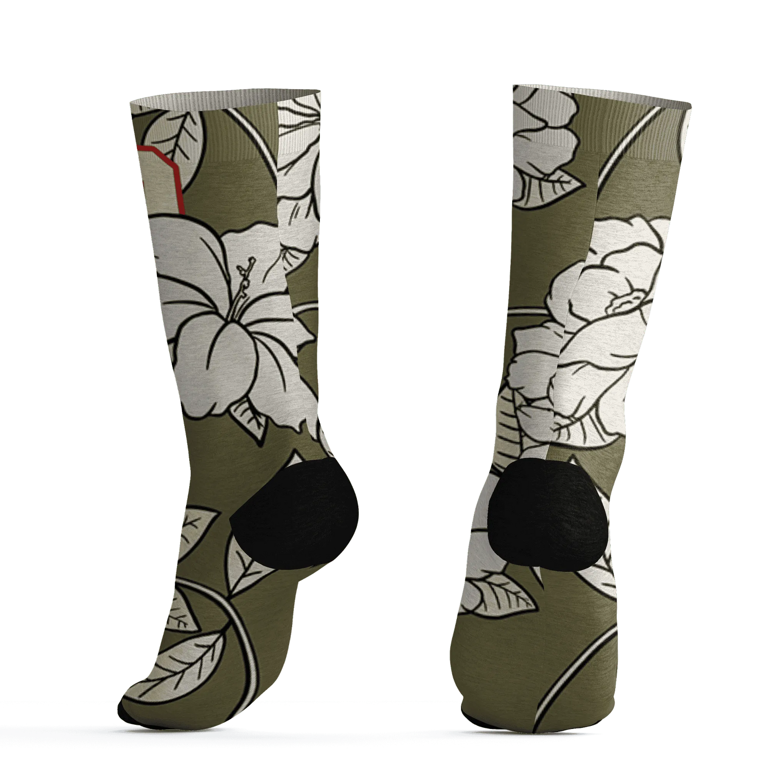 Medium-Olive-1s-Socks-Match-23-Floral-3D-Flower