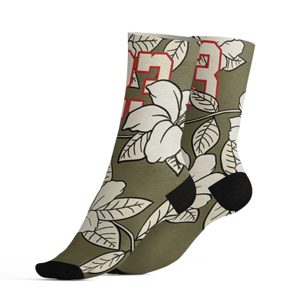 Medium-Olive-1s-Socks-Match-23-Floral-3D-Flower