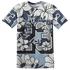Mid Diffused Blue Grey 1s T Shirt Match 23 Floral 3D All-Over Print Flower - NastyJamz