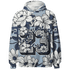 Mid Diffused Blue Grey 1s Hoodie Match 23 Floral 3D All-Over Print Flower - NastyJamz