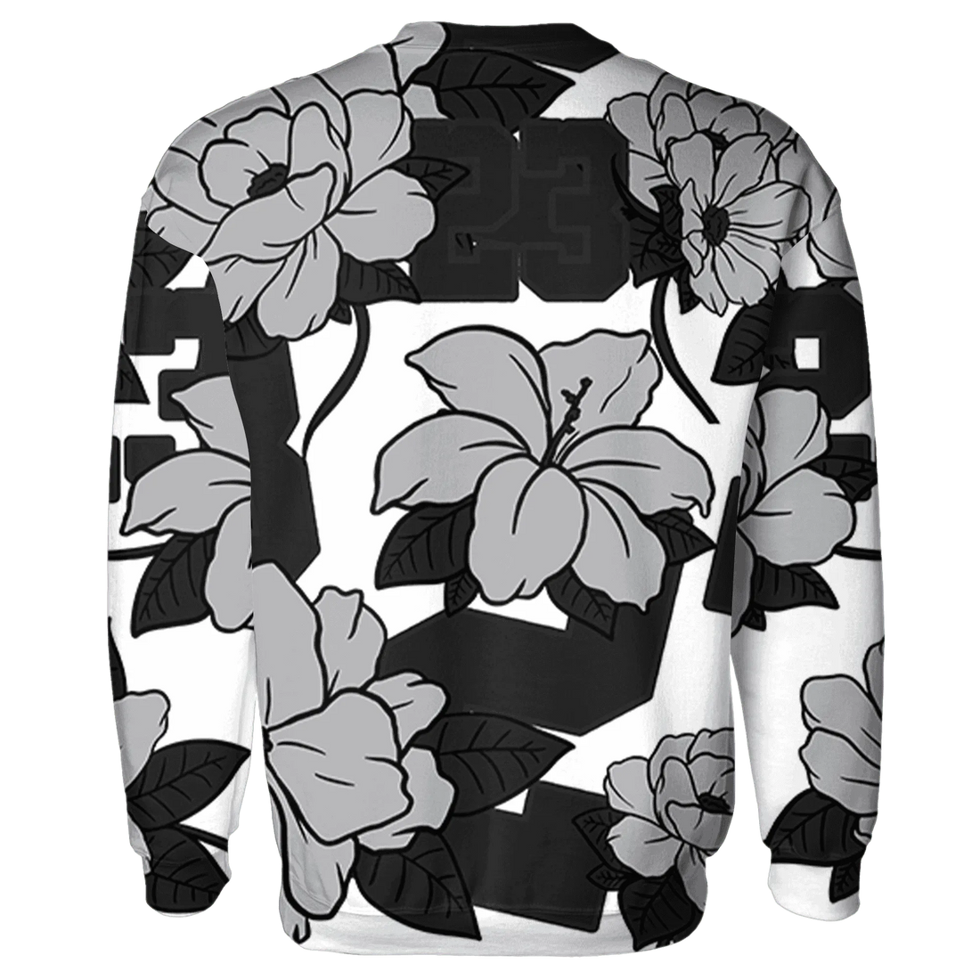 Wolf-Grey-1s-Sweatshirt-Match-23-Floral-3D-Flower