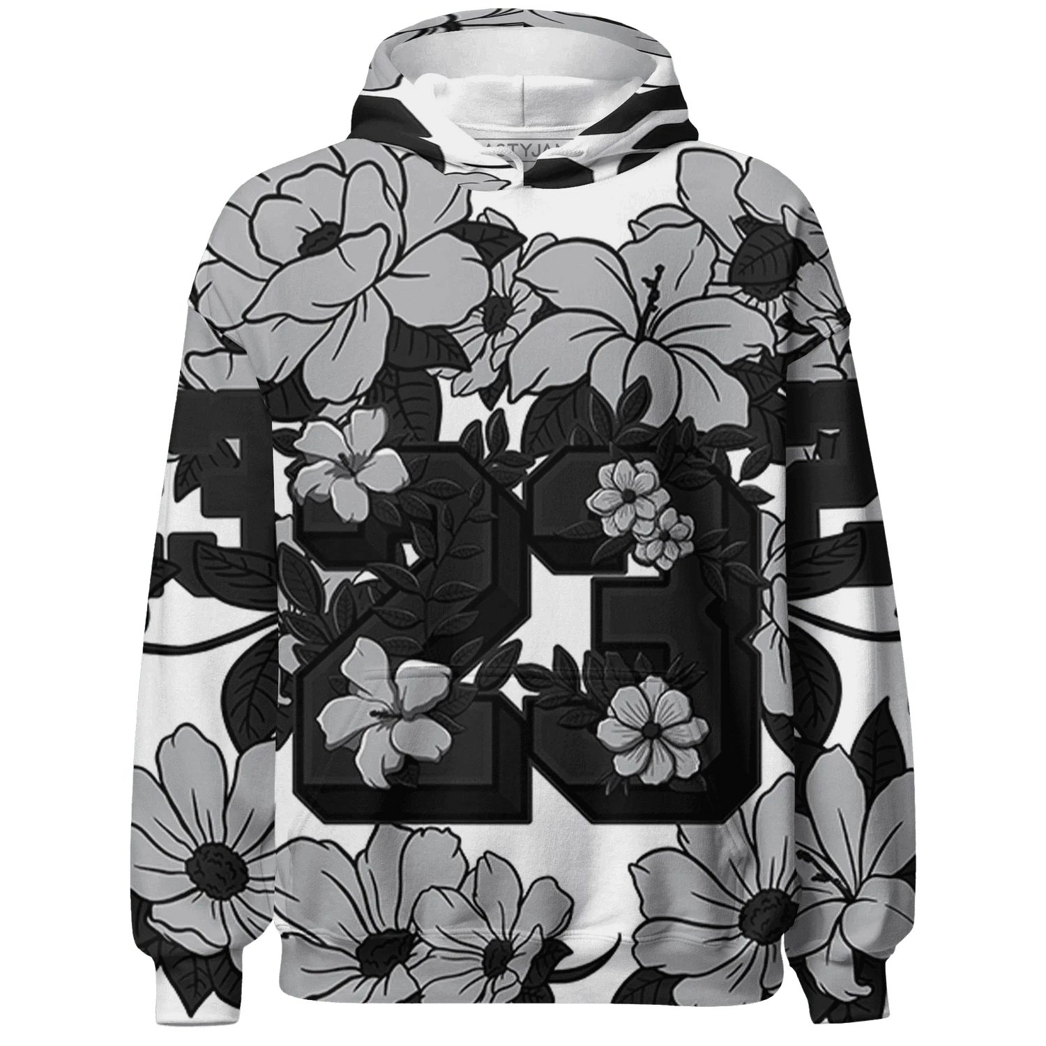 Wolf-Grey-1s-Hoodie-Match-23-Floral-3D-Flower
