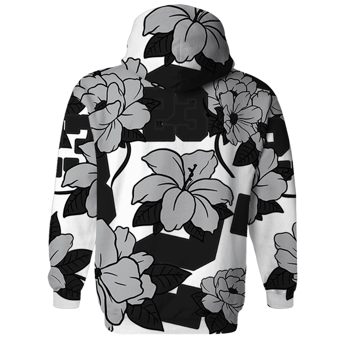 Wolf-Grey-1s-Hoodie-Match-23-Floral-3D-Flower