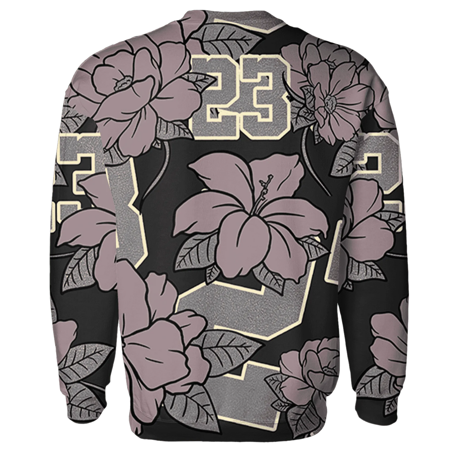 Black-Violet-Ore-3s-Sweatshirt-Match-23-Floral-3D-Flower