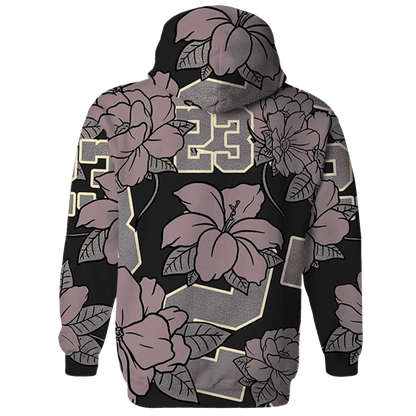Black-Violet-Ore-3s-Hoodie-Match-23-Floral-3D-Flower