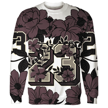 Burgundy-Crush-3s-Sweatshirt-Match-23-Floral-3D-Flower