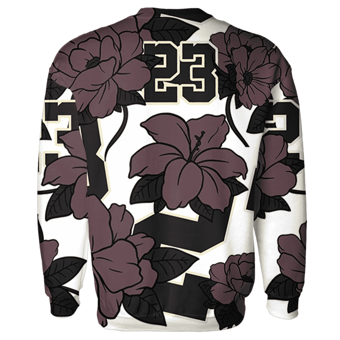 Burgundy-Crush-3s-Sweatshirt-Match-23-Floral-3D-Flower