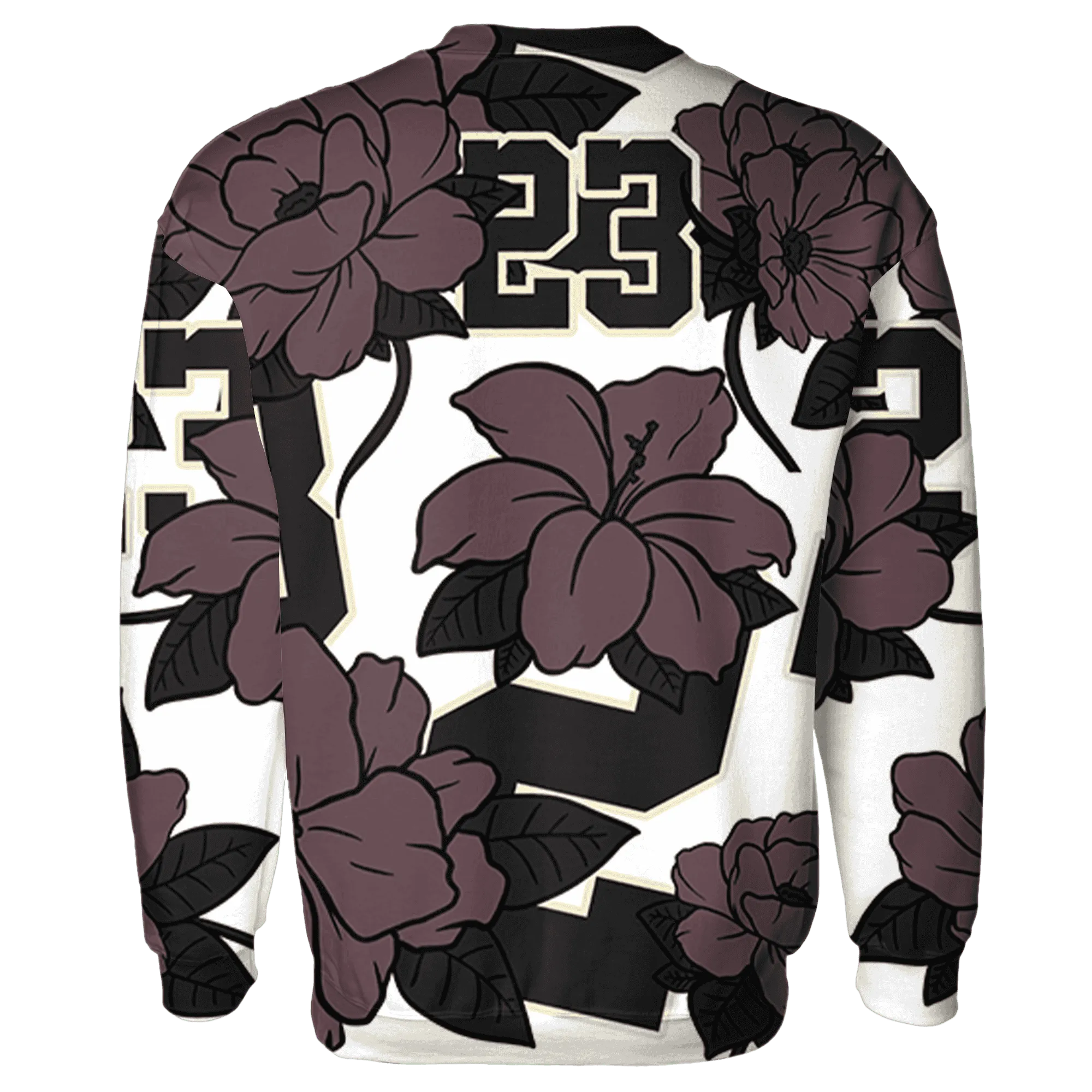 Burgundy-Crush-3s-Sweatshirt-Match-23-Floral-3D-Flower