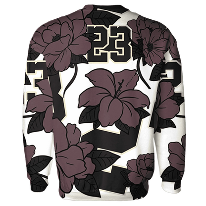 Burgundy-Crush-3s-Sweatshirt-Match-23-Floral-3D-Flower