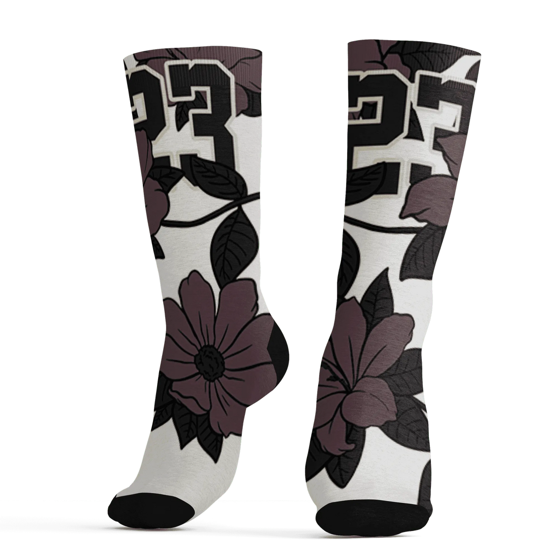 Burgundy-Crush-3s-Socks-Match-23-Floral-3D-Flower
