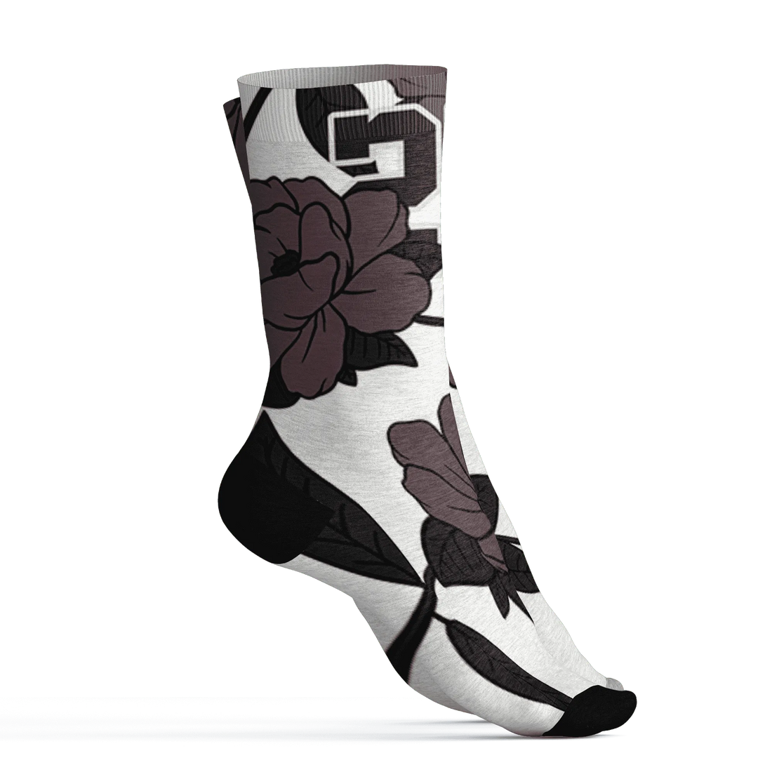Burgundy-Crush-3s-Socks-Match-23-Floral-3D-Flower