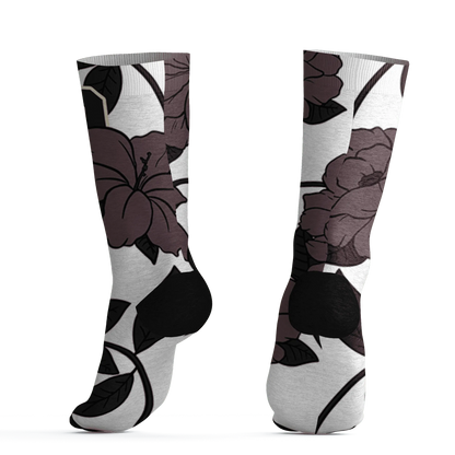 Burgundy-Crush-3s-Socks-Match-23-Floral-3D-Flower
