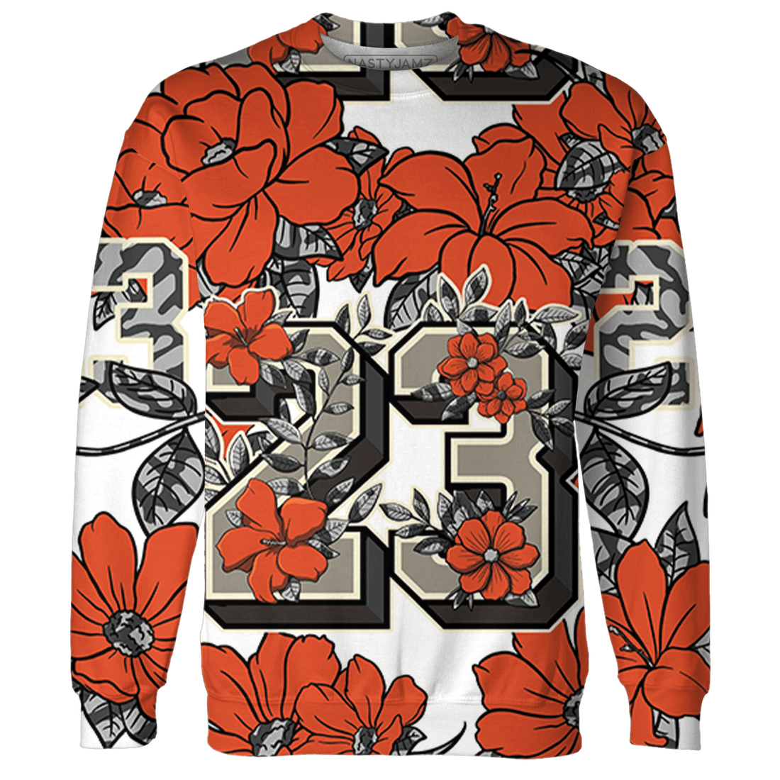 Georgia Peach 3s Hoodie Match 23 Floral 3D All-Over Print - NastyJamz