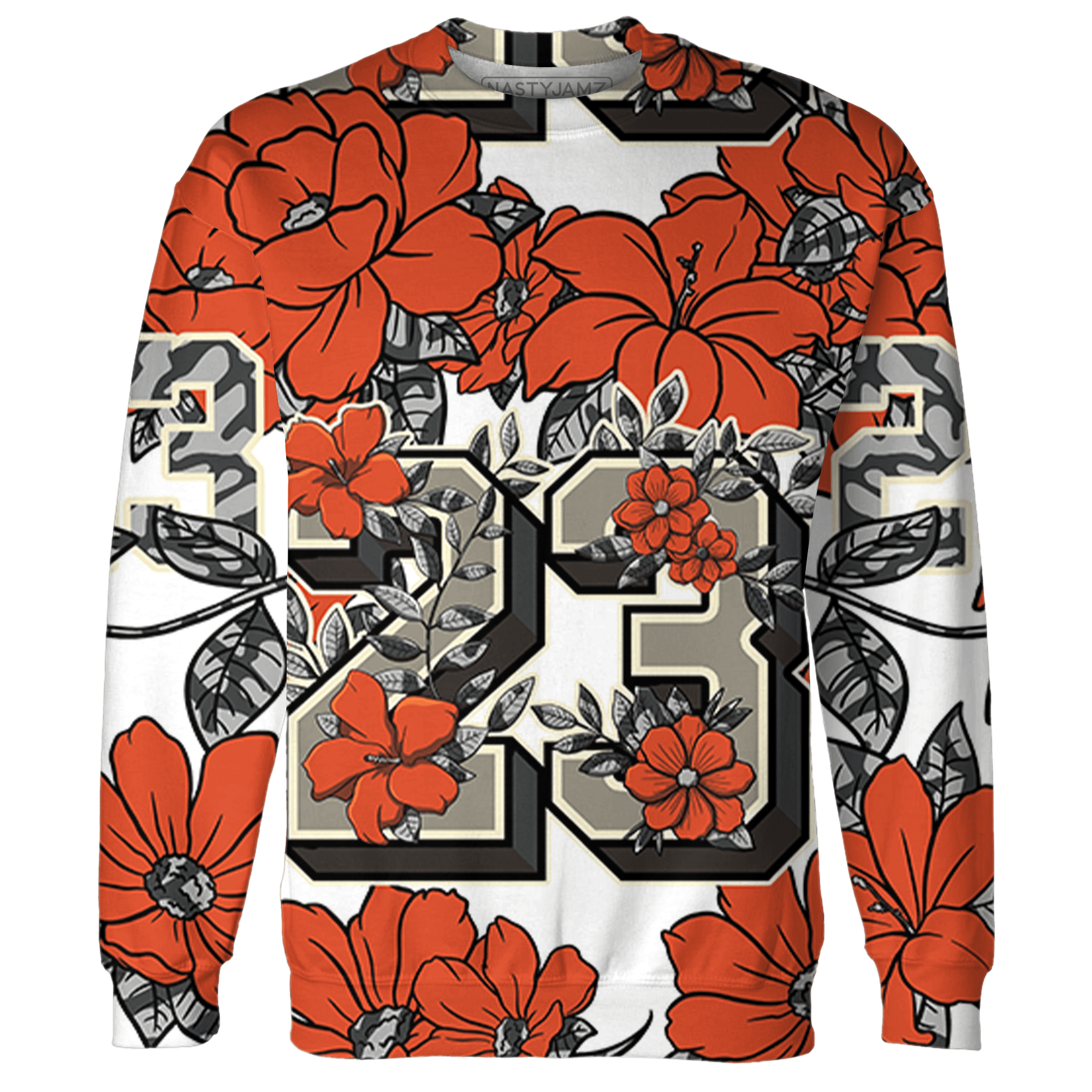 Georgia Peach 3s Hoodie Match 23 Floral 3D All-Over Print - NastyJamz