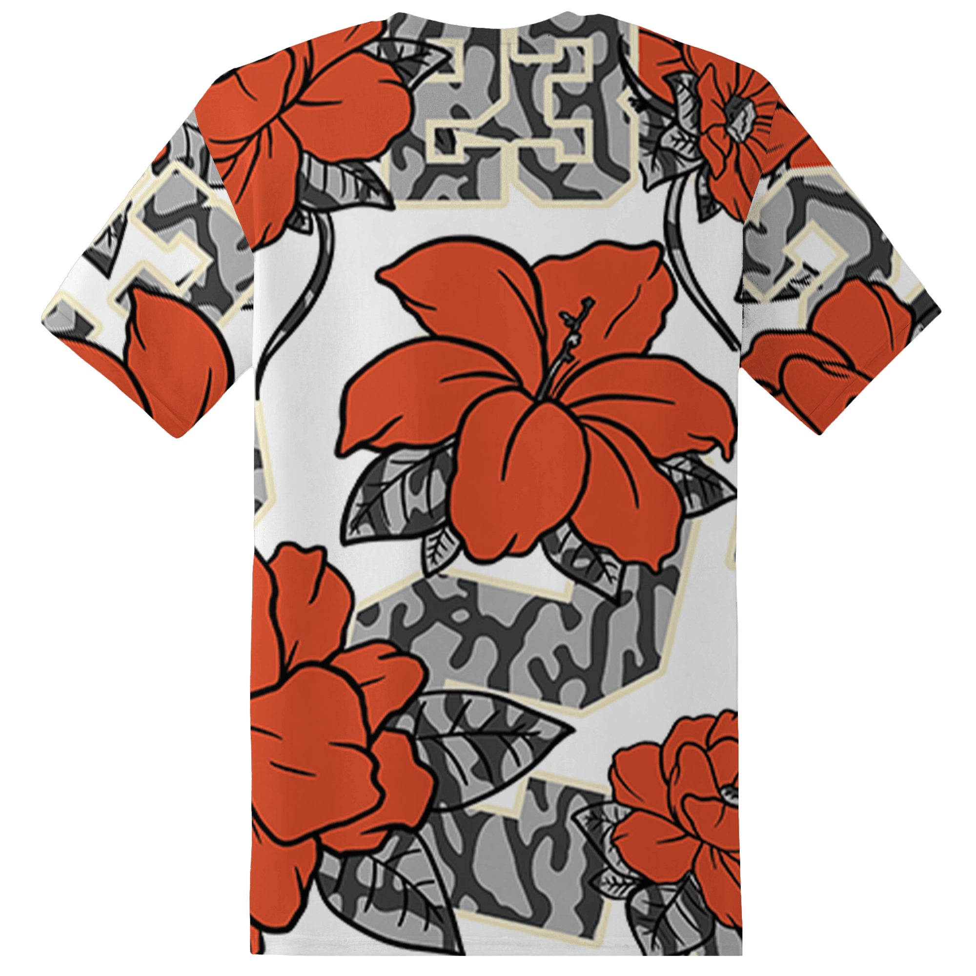 Georgia Peach 3s T Shirt Match 23 Floral 3D All-Over Print Flower - NastyJamz