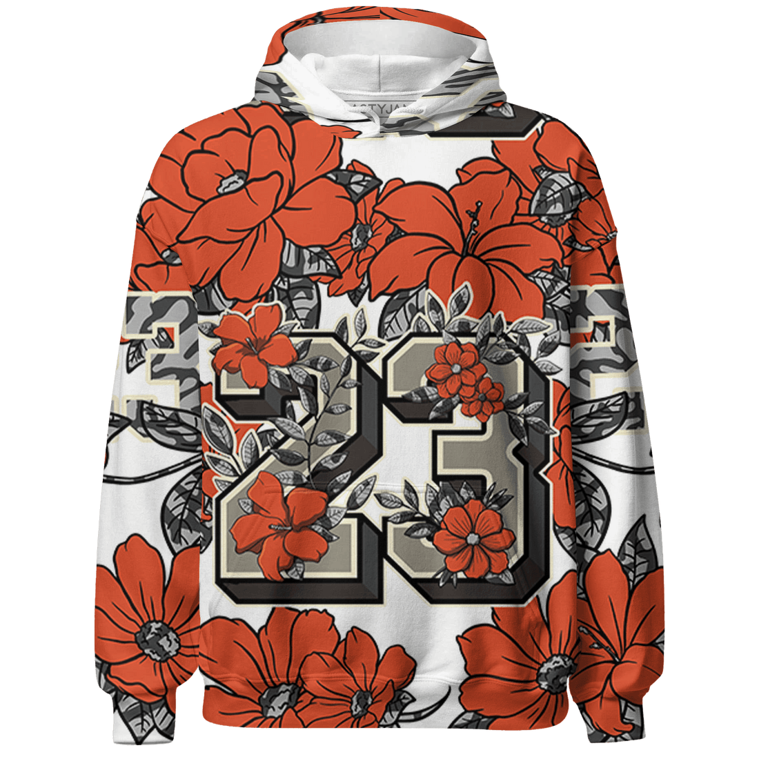 Georgia Peach 3s Sweatshirt Match 23 Floral 3D All-Over Print - NastyJamz