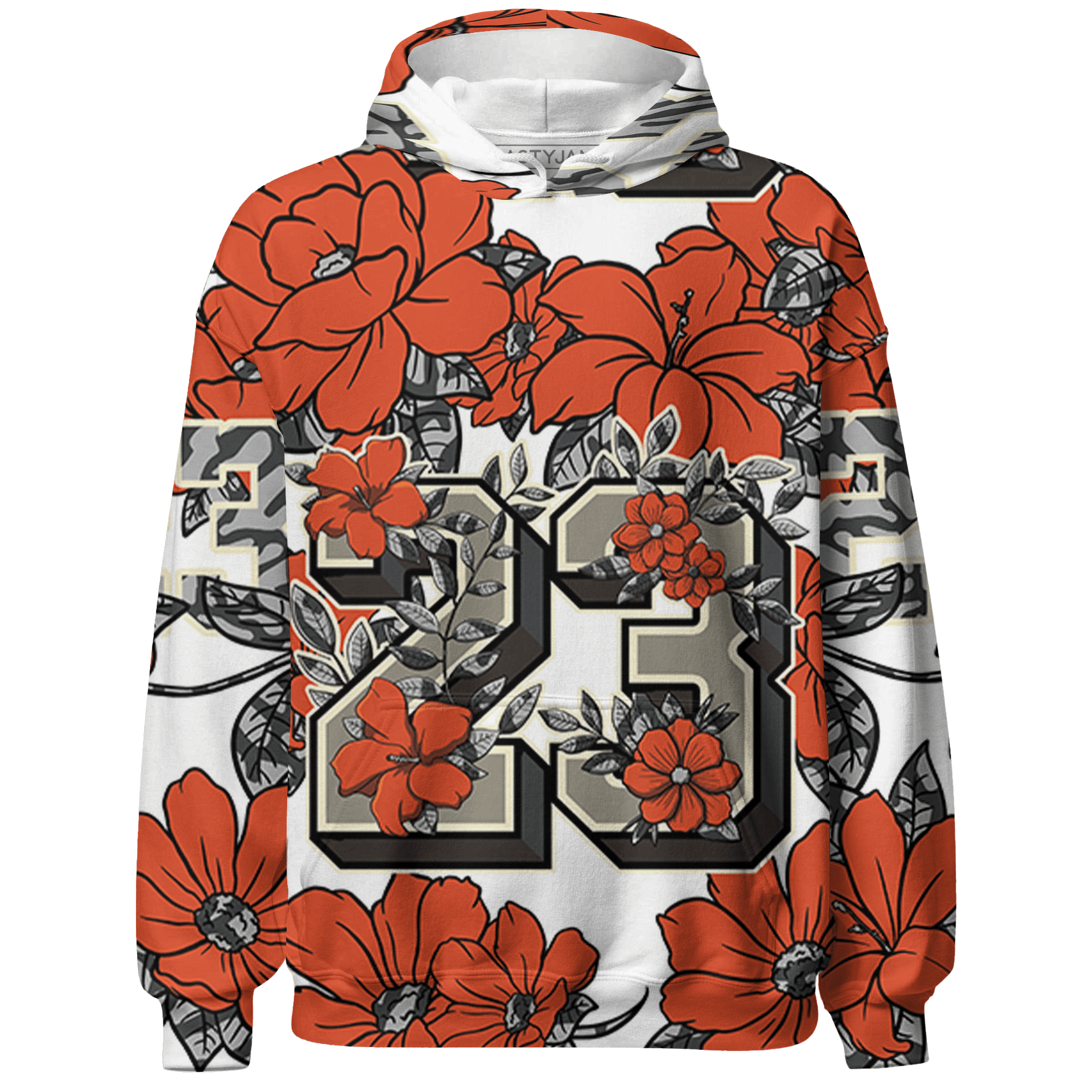 Georgia Peach 3s Sweatshirt Match 23 Floral 3D All-Over Print - NastyJamz