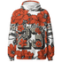 Georgia Peach 3s Sweatshirt Match 23 Floral 3D All-Over Print - NastyJamz