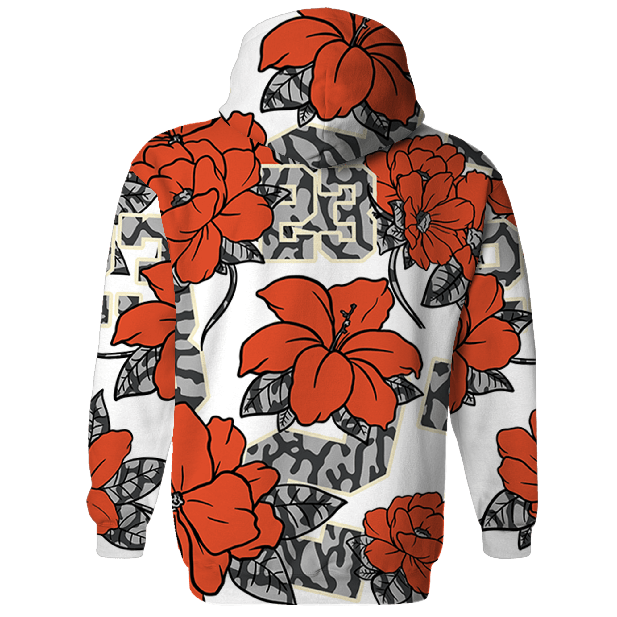 Georgia Peach 3s Sweatshirt Match 23 Floral 3D All-Over Print - NastyJamz