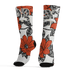 Georgia Peach 3s Socks Match 23 Floral 3D All-Over Print Flower - NastyJamz