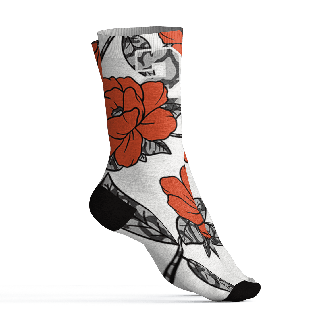 Georgia Peach 3s Socks Match 23 Floral 3D All-Over Print Flower - NastyJamz