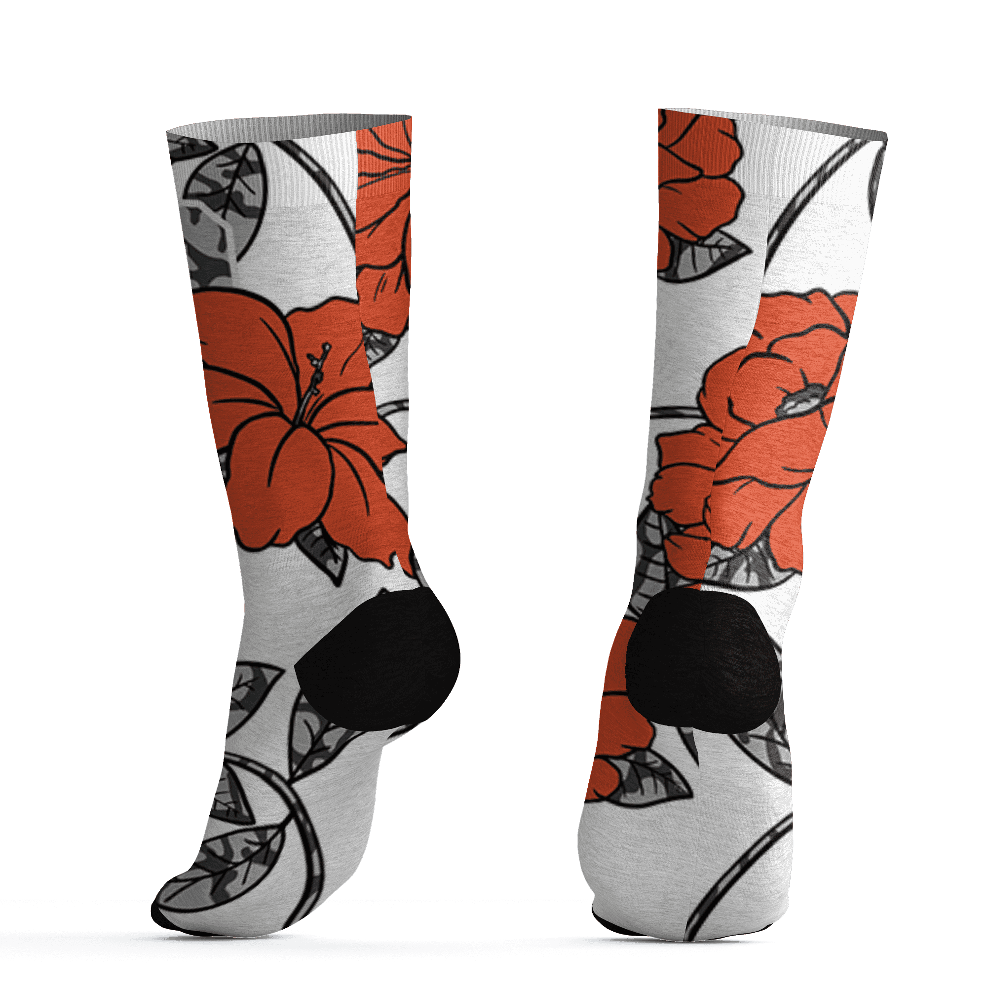 Georgia Peach 3s Socks Match 23 Floral 3D All-Over Print Flower - NastyJamz