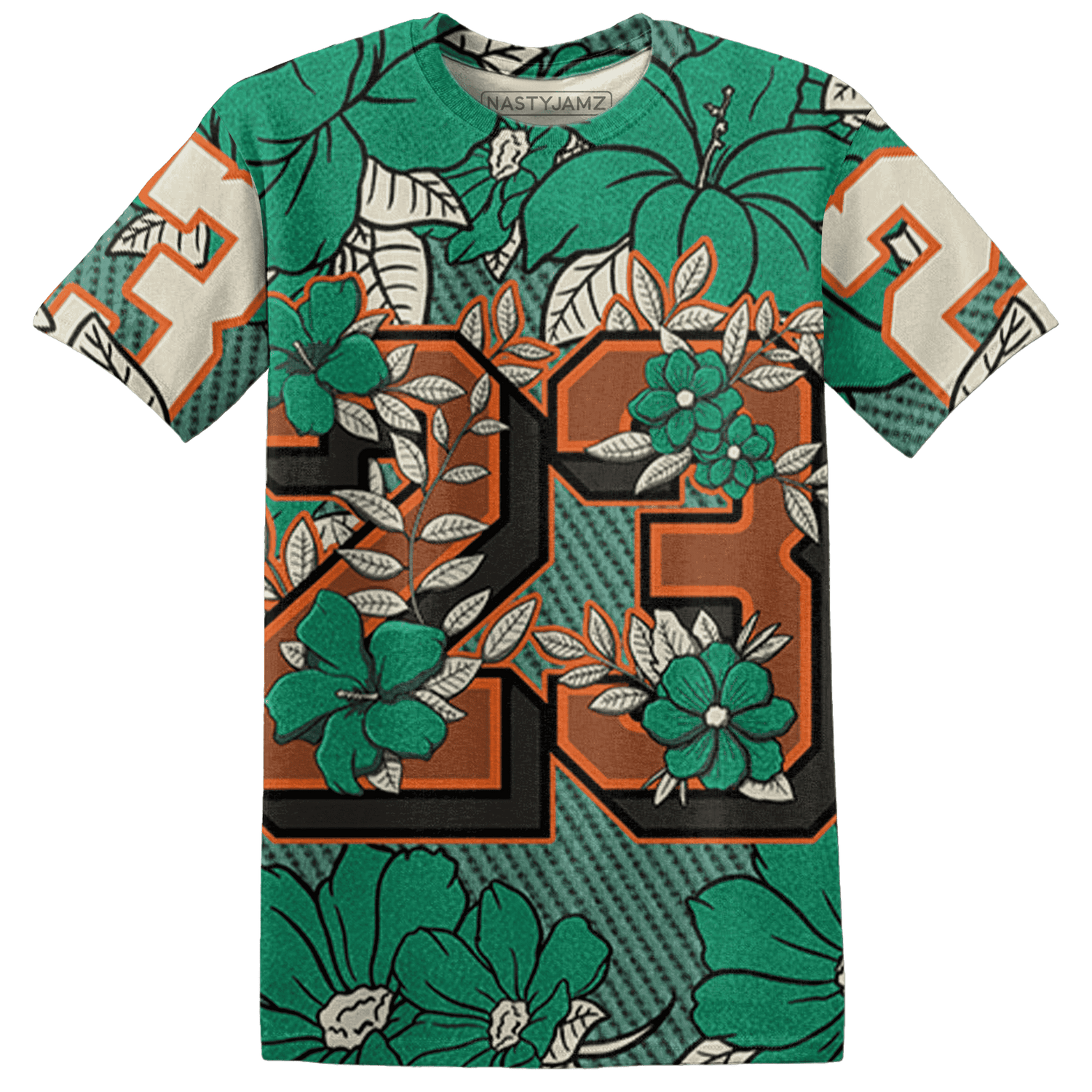 Nina CN Abney 3s T Shirt Match 23 Floral 3D All-Over Print Flower - NastyJamz