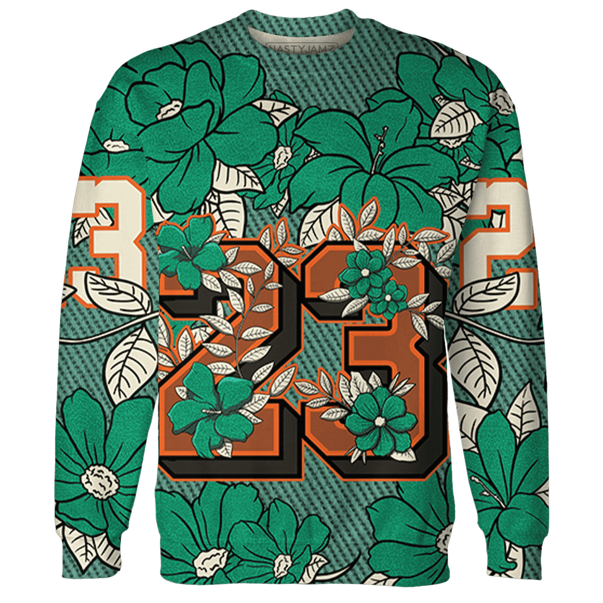 Nina CN Abney 3s Sweatshirt Match 23 Floral 3D All-Over Print Flower - NastyJamz