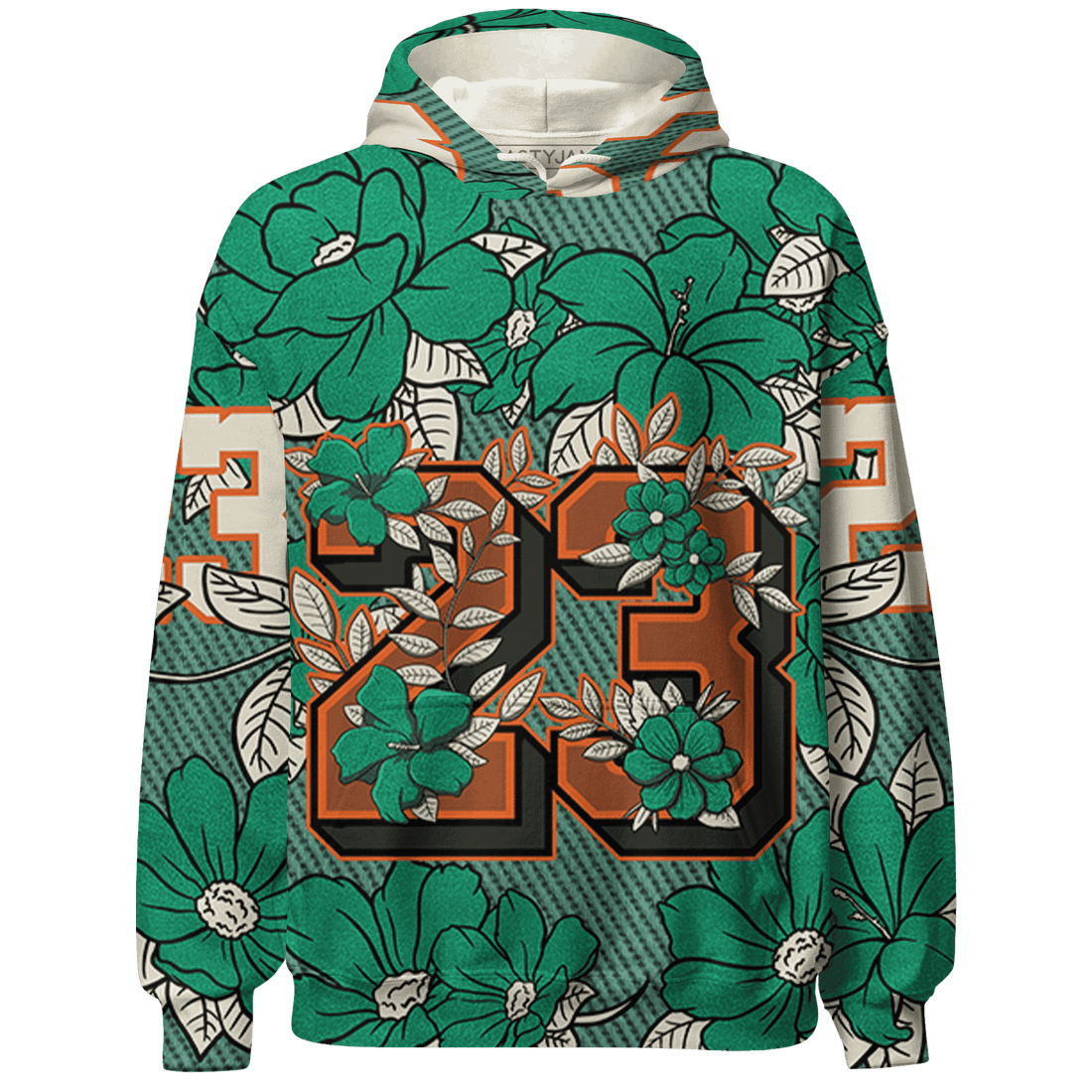 Nina CN Abney 3s Hoodie Match 23 Floral 3D All-Over Print Flower - NastyJamz