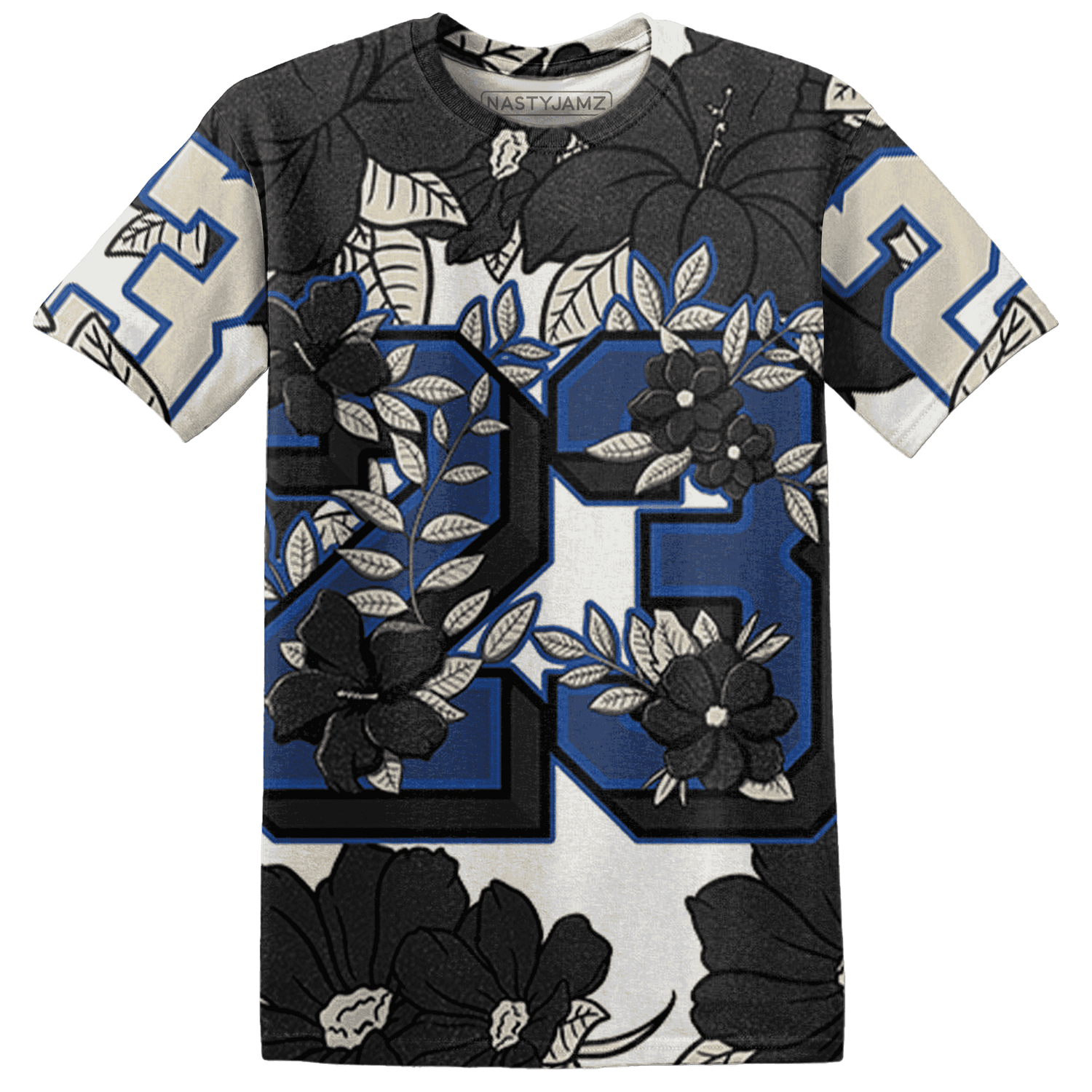 Quaiii 54 3s T Shirt Match 23 Floral 3D All-Over Print Flower - NastyJamz