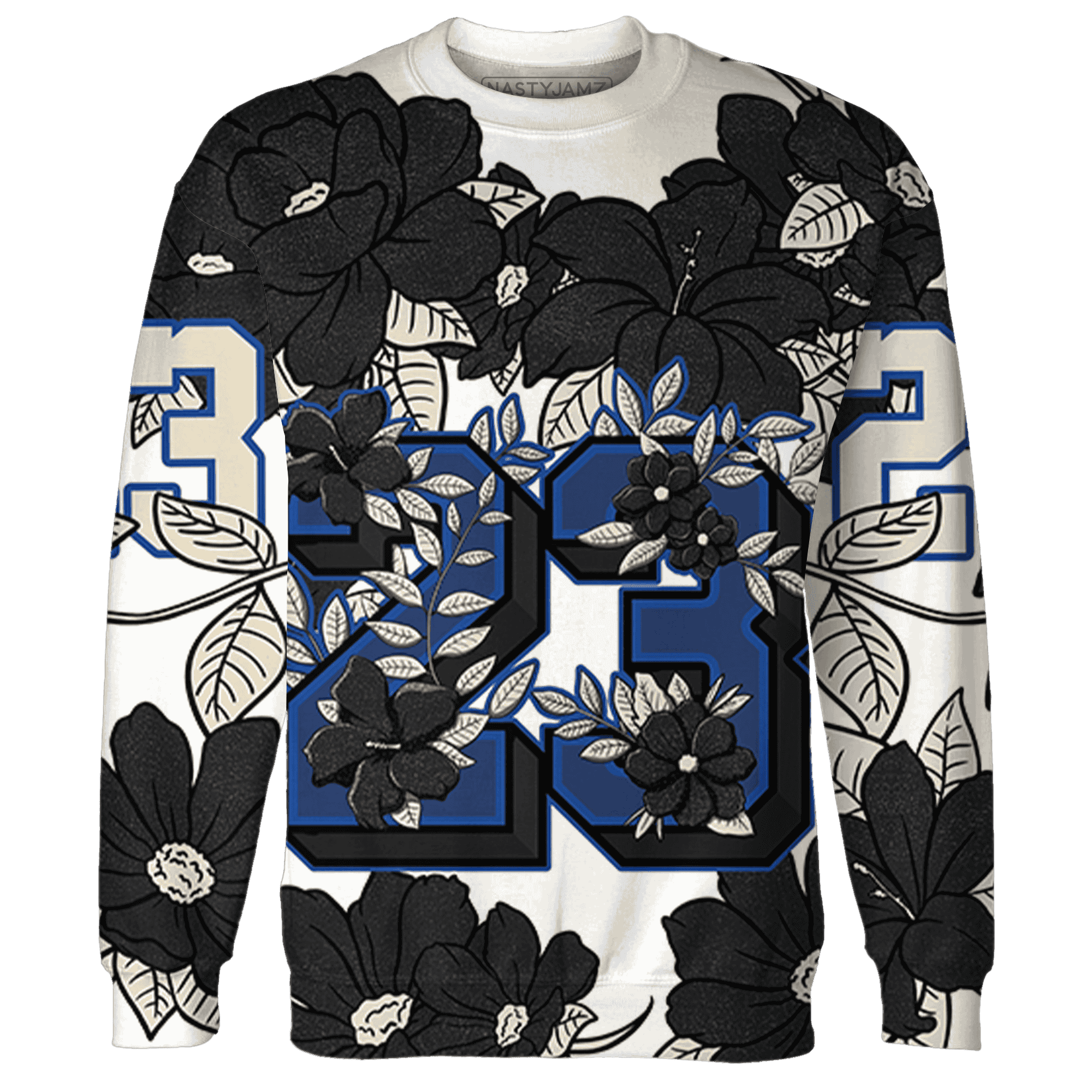 Quaiii 54 3s Sweatshirt Match 23 Floral 3D All-Over Print Flower - NastyJamz